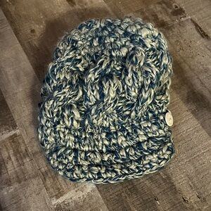 Dakine Blue and Cream Knit Beanie